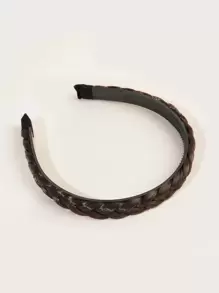 1 Băng đô bện có nối tóc, Băng đô tóc gợn sóng Chống trượt trên tóc cao - Cà phê nâu - Xem 6