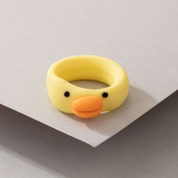 

1pc Cartoon Ring, Yellow
