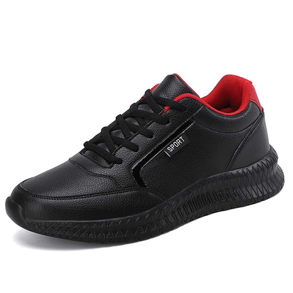 

Men Minimalist Lace-up Front Sneakers, Black