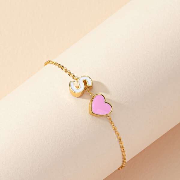 

Heart Detail Bracelet, Gold