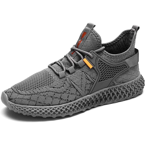

Men Geo Graphic Slingback Decor Running Shoes, Dark grey