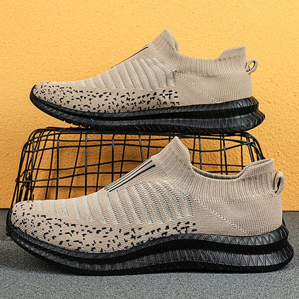 

Men Knit Detail Sneakers, Khaki
