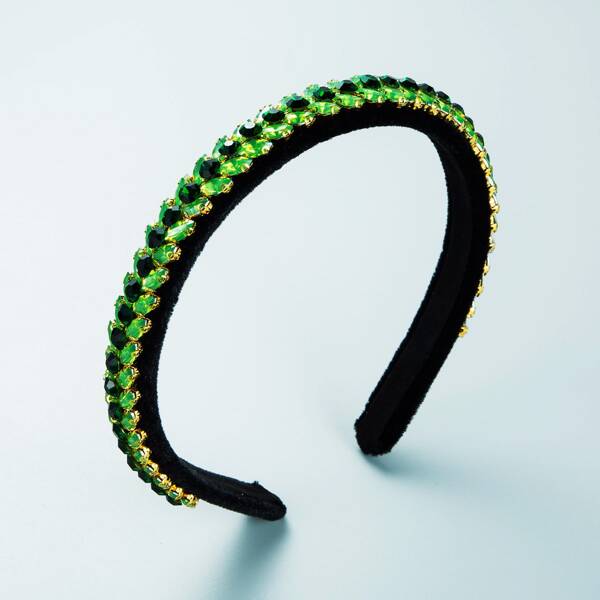 

Rhinestone Decor Headband, Green