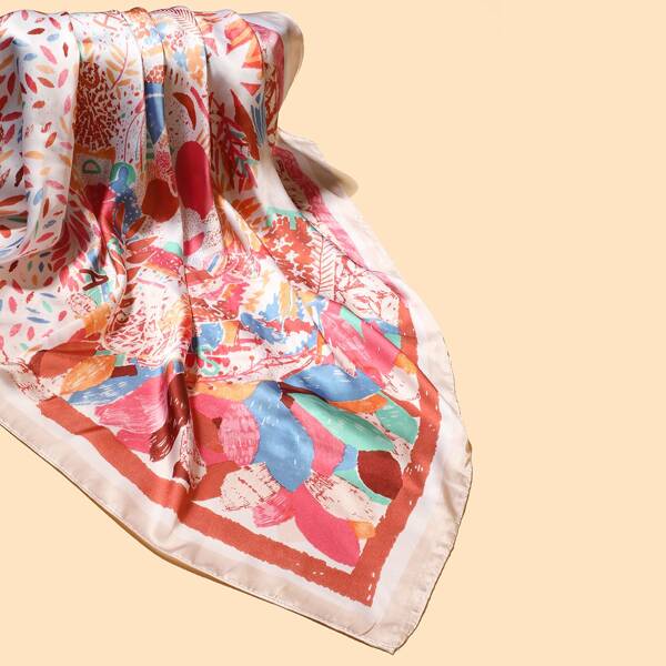 

Leaf Print Bandana, Multicolor