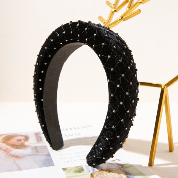 

Net Decor Wide Headband, Black