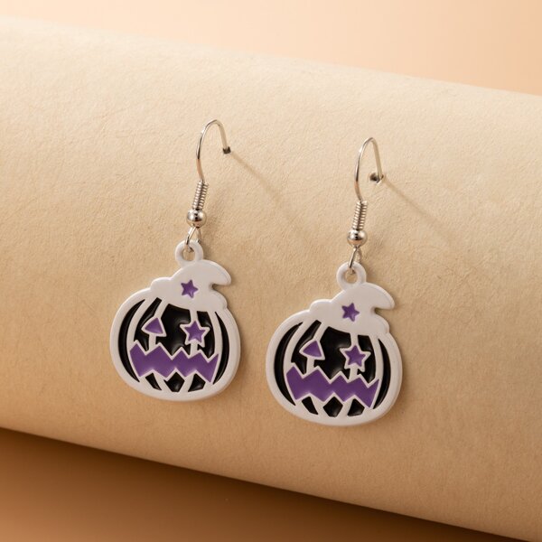 

Halloween Pumpkin Drop Earrings, Multicolor