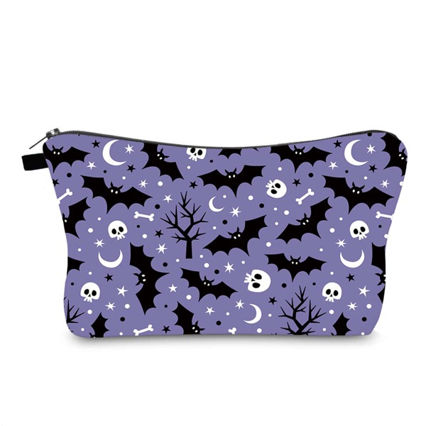 

Halloween Cartoon Graphic Makeup Bag, Multicolor