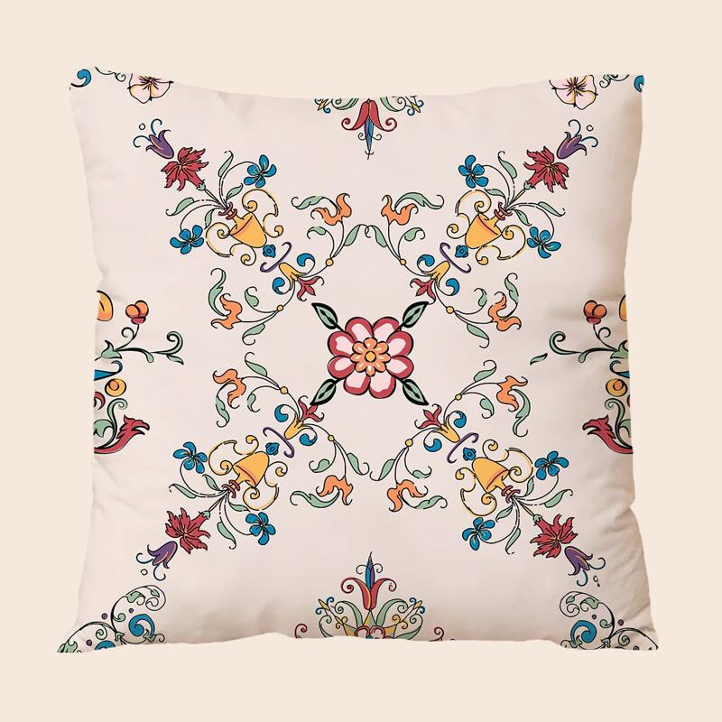 

Floral Pattern Cushion Cover Without Filler, Multicolor