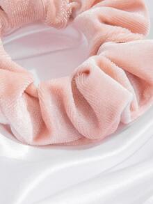 2入組素色打褶髮圈