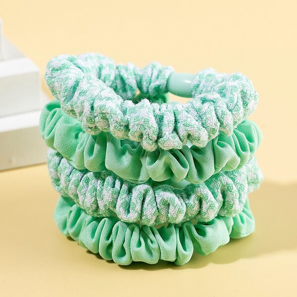 

4pcs Simple Hair Tie, Multicolor