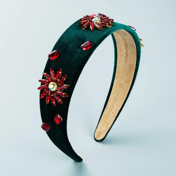 

Gemstone Decor Hair Hoop, Green