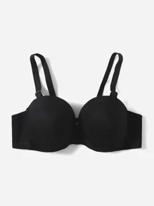 Sujetador simple con aro - Negro - Ver 3