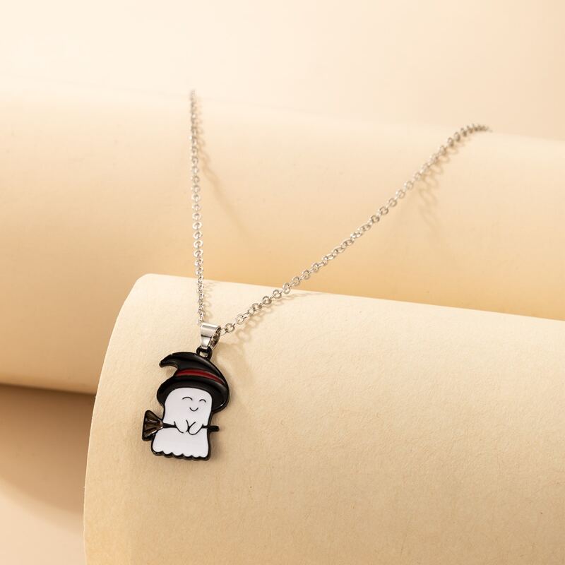 

Ghost Pendant Chain Necklace, Multicolor