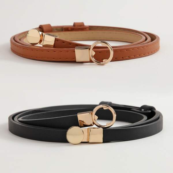 

2pcs Plus Size Belt, Multicolor