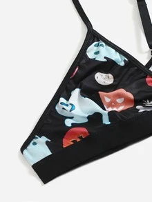 Set de lencería con estampado de halloween - Multicolor - Ver 3