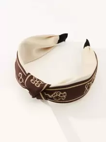 女裝顏色拼接夏季可愛打結髮帶 - 彩色 - 查看 2