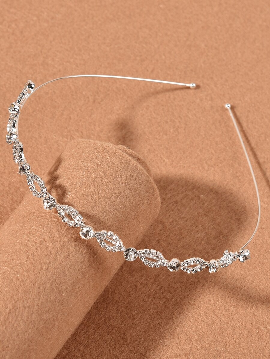 Rhinestone Decor Hair Hoop Elegant Tiaras,Hairband,Hair Hoop Headbands Hair Accessories Head Accessories - Silver - View 1