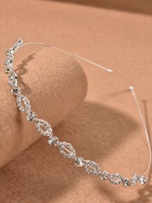 Rhinestone Decor Hair Hoop Elegant Tiaras,Hairband,Hair Hoop Headbands Hair Accessories Head Accessories - Silver - View 2
