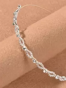 Rhinestone Decor Hair Hoop Elegant Tiaras,Hairband,Hair Hoop Headbands Hair Accessories Head Accessories - Silver - View 3