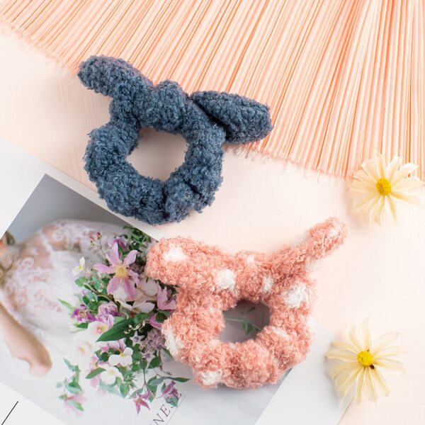 

2pcs Polka Dot Scrunchie, Multicolor