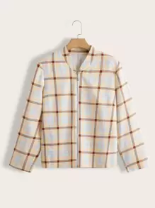 Calvaya Cazadora de cuadros cuello béisbol - Multicolor - Ver 1