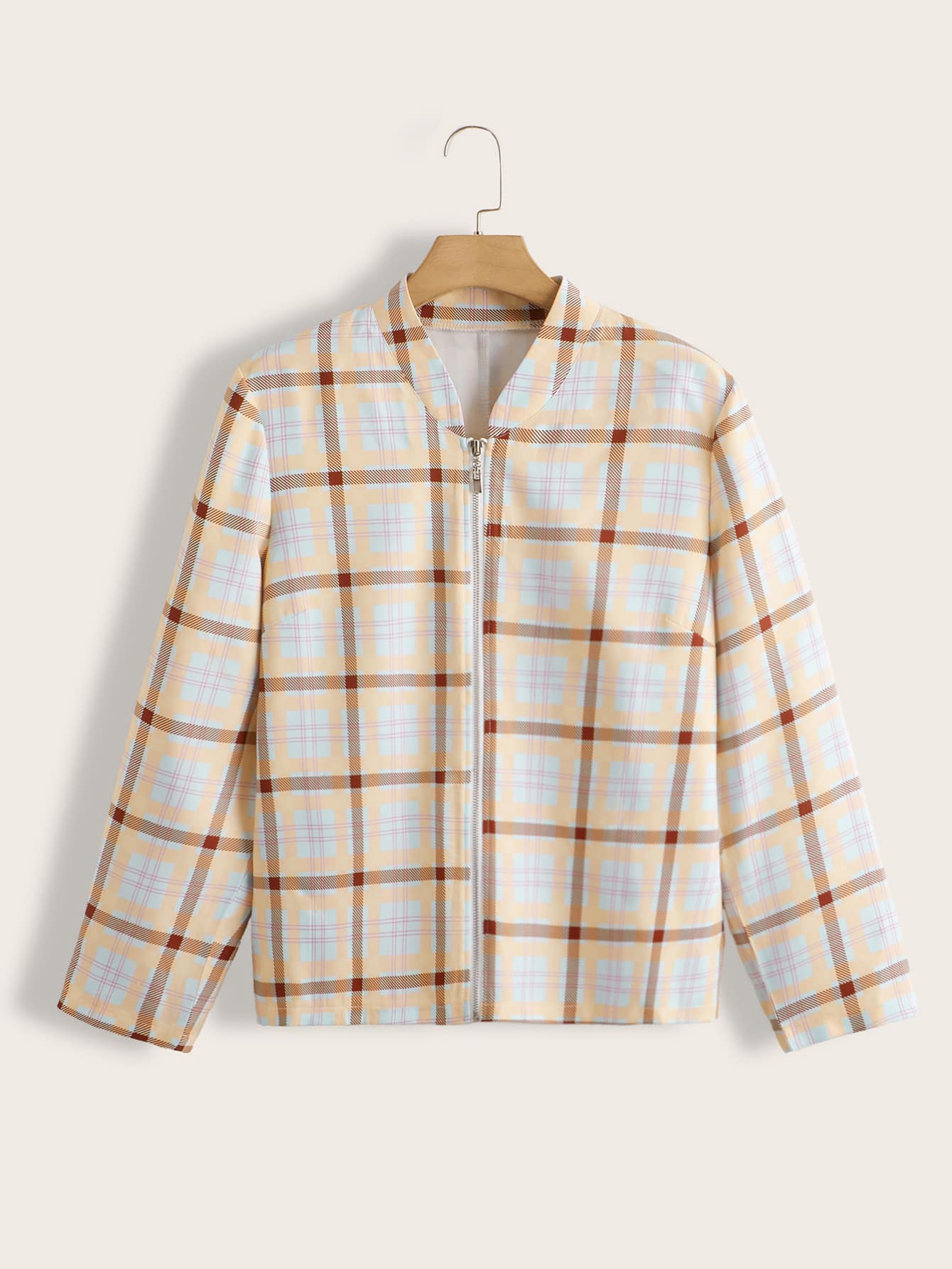 Calvaya Cazadora de cuadros cuello béisbol - Multicolor - Ver 1