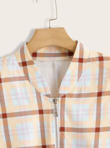 Calvaya Cazadora de cuadros cuello béisbol - Multicolor - Ver 3