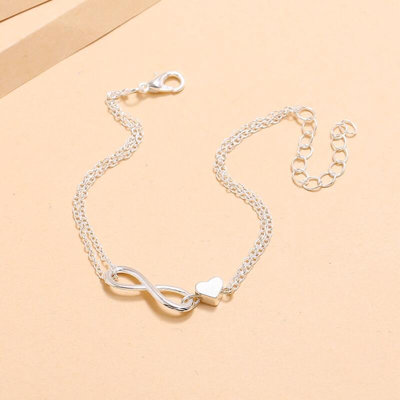 

Infinity Decor Chain Bracelet, Silver