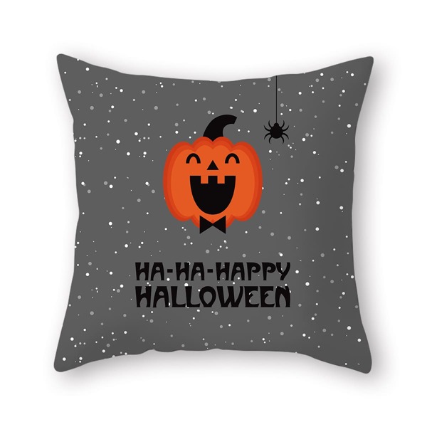 

Halloween Pumpkin & Letter Graphic Cushion Cover Without Filler, Multicolor