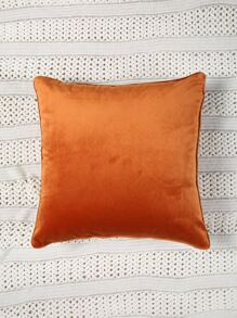 Embroidery Cushion Cover Without Filler, Orange Throw Pillow Case, For Sofa, Living Room - Orange - View 5