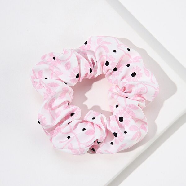 

Polka Dot Print Scrunchie, Pink