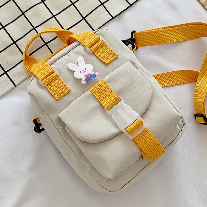 

Rabbit Decor Satchel Bag, Yellow