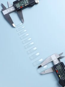 Elevate Your Style With 500Pcs Bag Transparent Long Square Resin Extended Fake Nails For Women And Girls Press On Nails Nail Supplies Nails - Clear - View 4