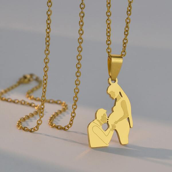 

Figure Charm Necklace, Gold