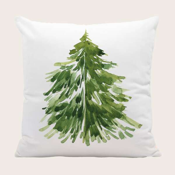 

Christmas Tree Cushion Cover Without Filler, Green