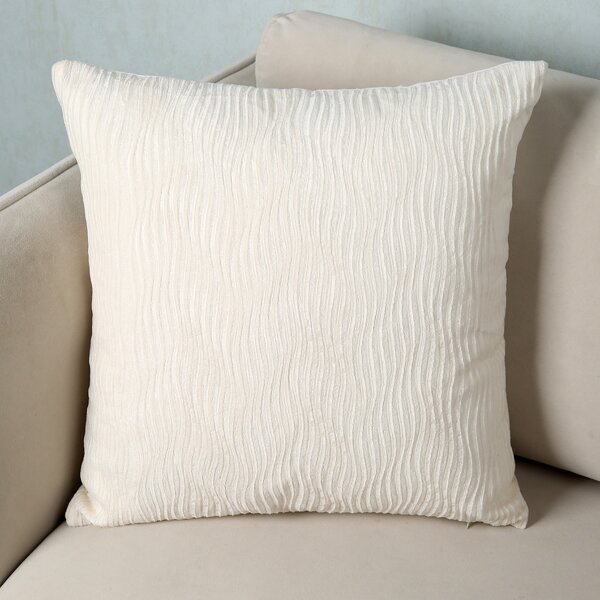 

Embossed Fold Cushion Cover Without Filler, White