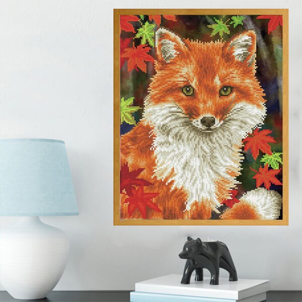 

Fox Print DIY Diamond Unframed Painting, Multicolor