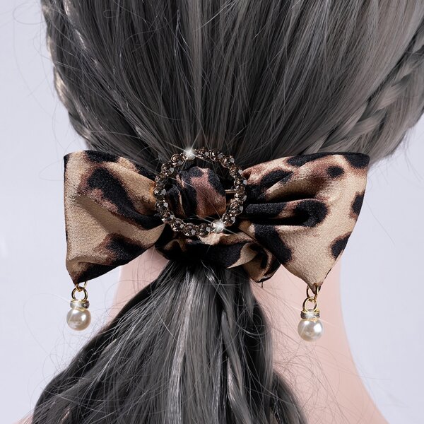 

Rhinestone & Bow Decor Scrunchie, Multicolor