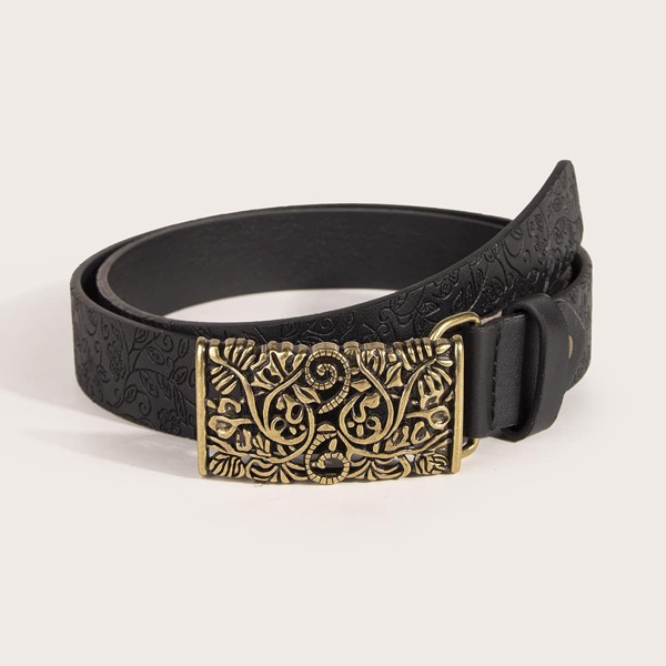 

Metal Buckle Belt, Black