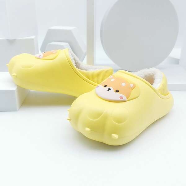 

Boys Cartoon Graphic Home Slippers, Yellow