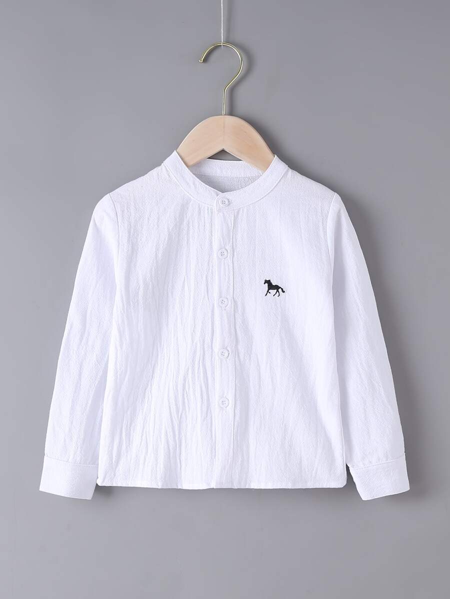 小男童馬刺繡襯衫