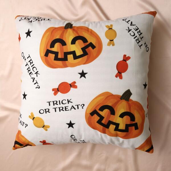 

Halloween Pumpkin Cushion Cover Without Filler, Multicolor