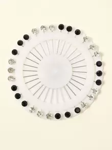 30 件女士多色水钻围巾夹胸针