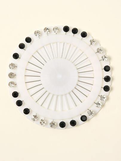 30 件女士多色水钻围巾夹胸针