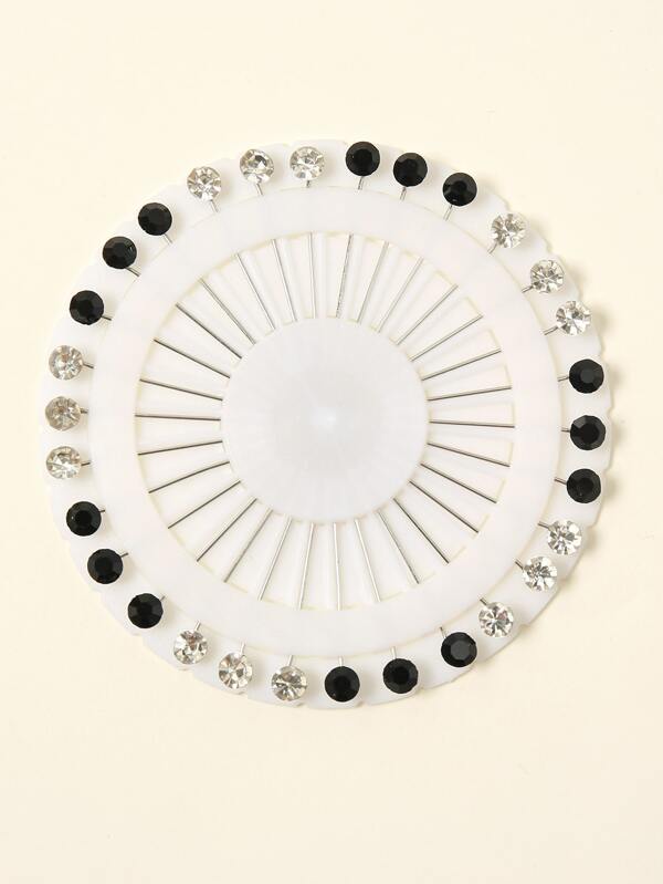 30 件女士多色水钻围巾夹胸针