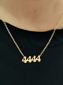 Vòng cổ Number Charm - Vàng - Xem 3