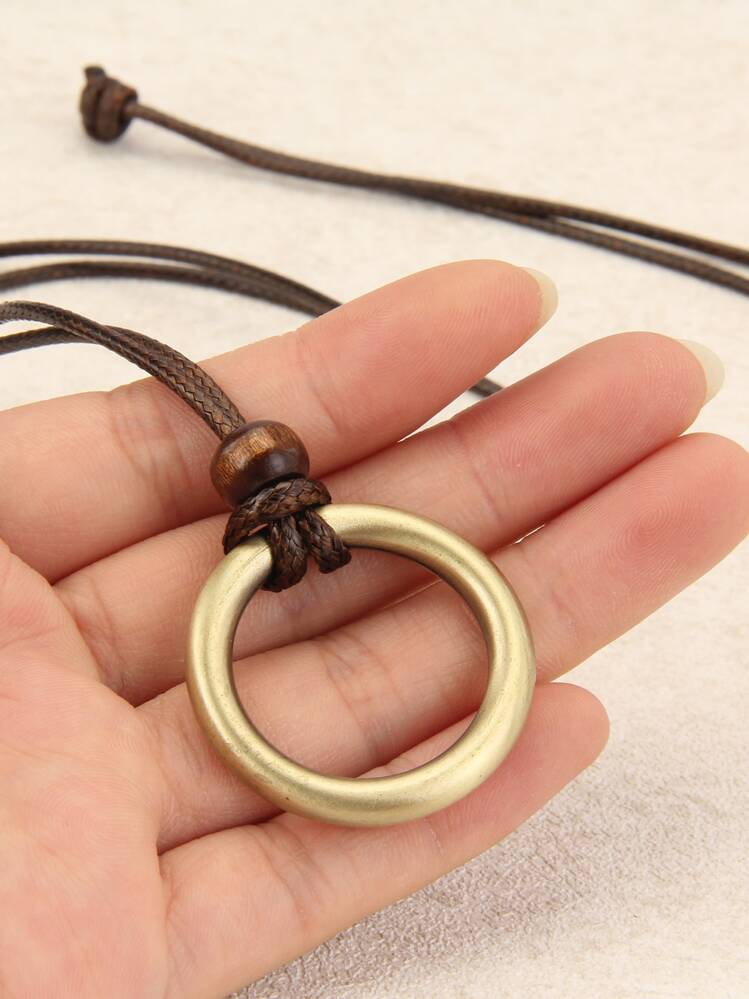 円形 チャームネックレス - マルチカラー - 見る 3