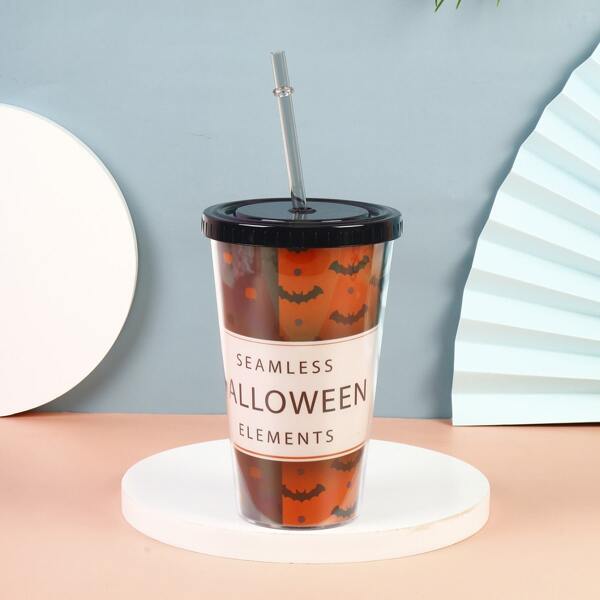 

Halloween Bat Print Tumbler, Multicolor