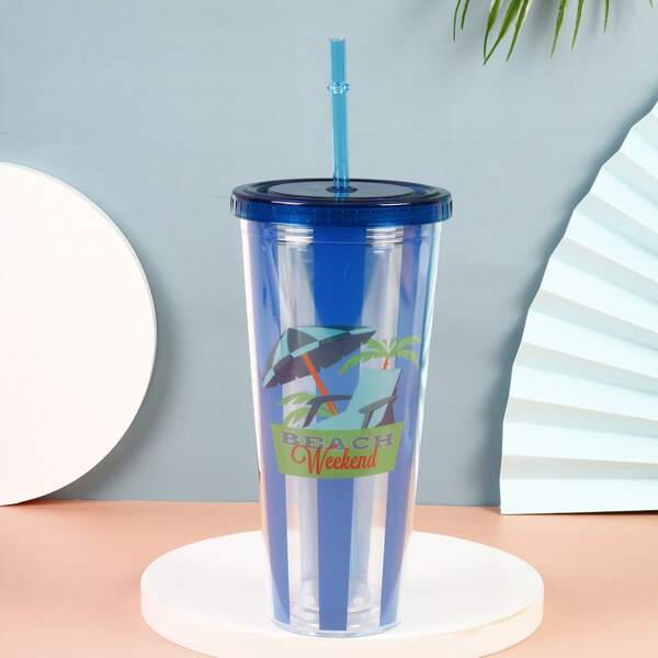 

Deck Chair Print Tumbler, Multicolor