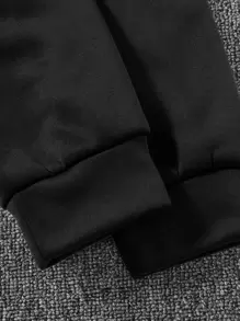 Manfinity Hypemode 男士袋鼠口袋抽繩保暖連帽衫 - 黑色 - 查看 6